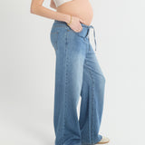 Draped Drawstring Jeans