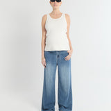 Draped Drawstring Jeans