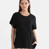 Elly Zip Feeding Tunic - Black