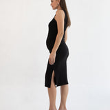 Harper Bamboo Feeding Tank Dress - Black