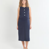 Vestido de tirantes Harper de canalé suave