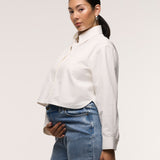 Loren Cropped Shirt - White