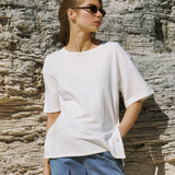 Luna Button Cotton Top