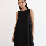 Maeve Buttoned Feeding Dress - Black