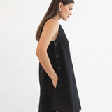 Maeve Buttoned Feeding Dress - Black