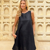 Maeve Buttoned Feeding Dress - Black
