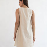 Maeve Buttoned Feeding Dress - Sand