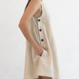 Maeve Buttoned Feeding Dress - Sand