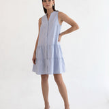 Melanie Sleeveless Dress -  Blue