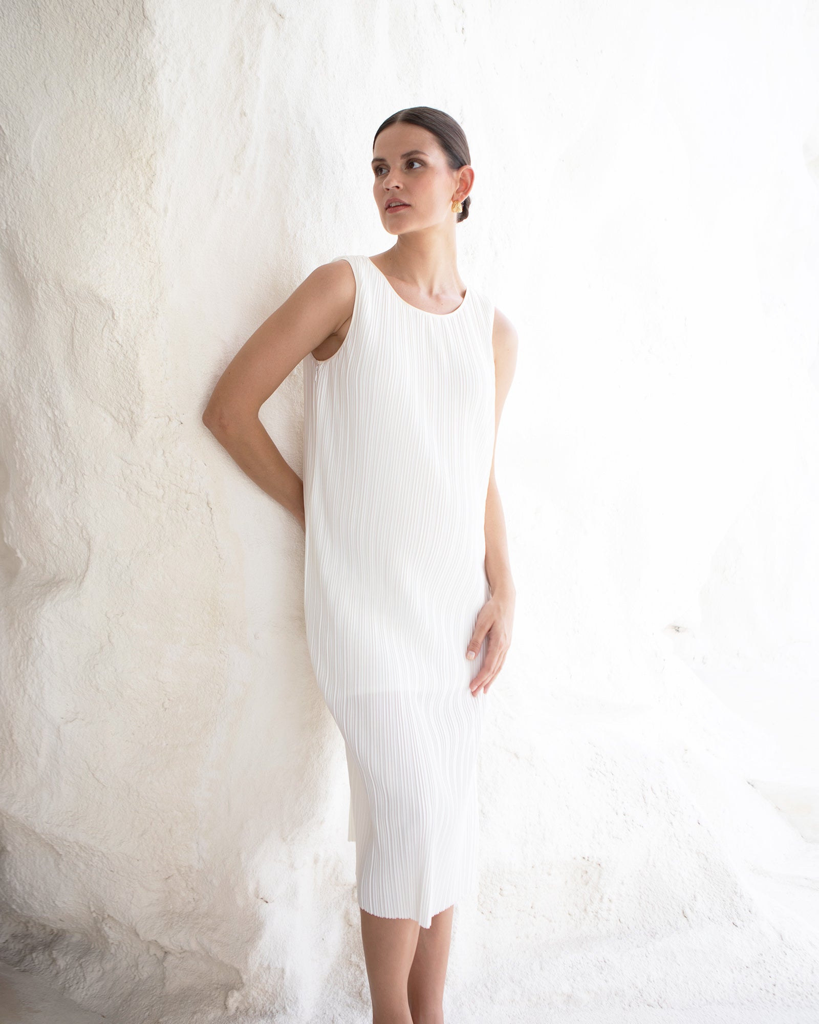 Michelle Pleat Feeding Dress