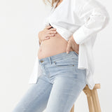 Mid Rise Slim Straight Jeans