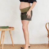 Nala Overbelly Linen Shorts