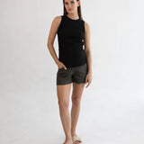 Nala Overbelly Linen Shorts
