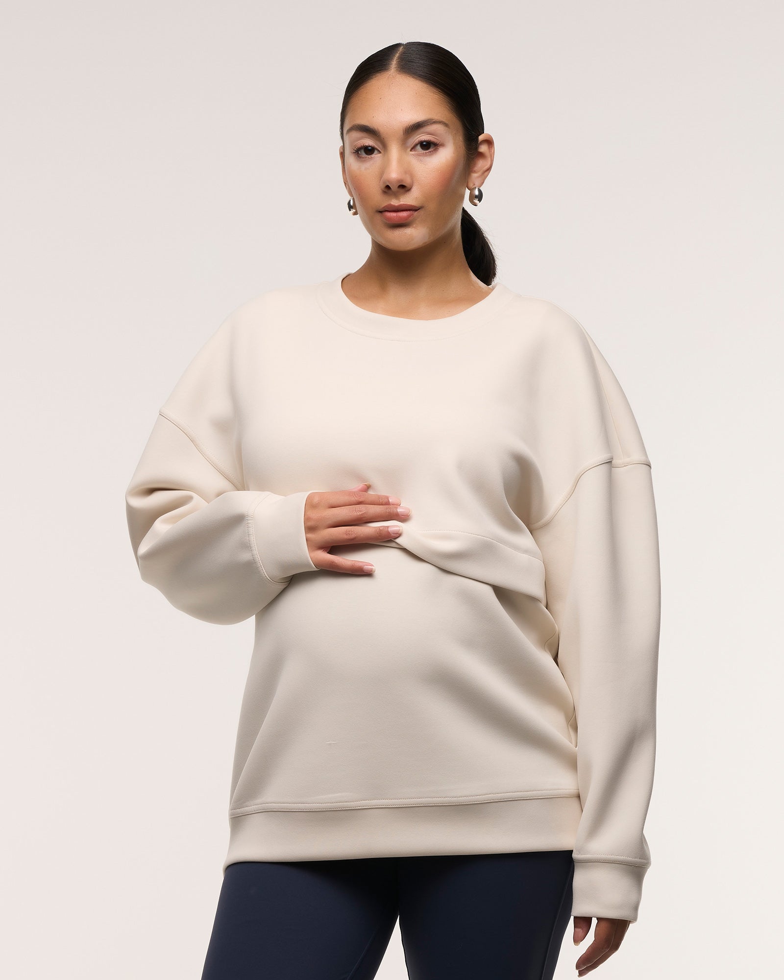 Oversized Feeding Zip Jumper