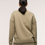 Oversized Feeding Zip Jumper - Khaki