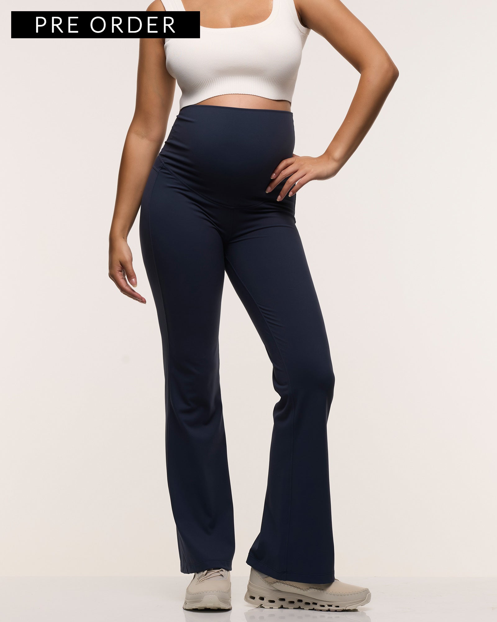 Straight Flare Overbelly Leggings