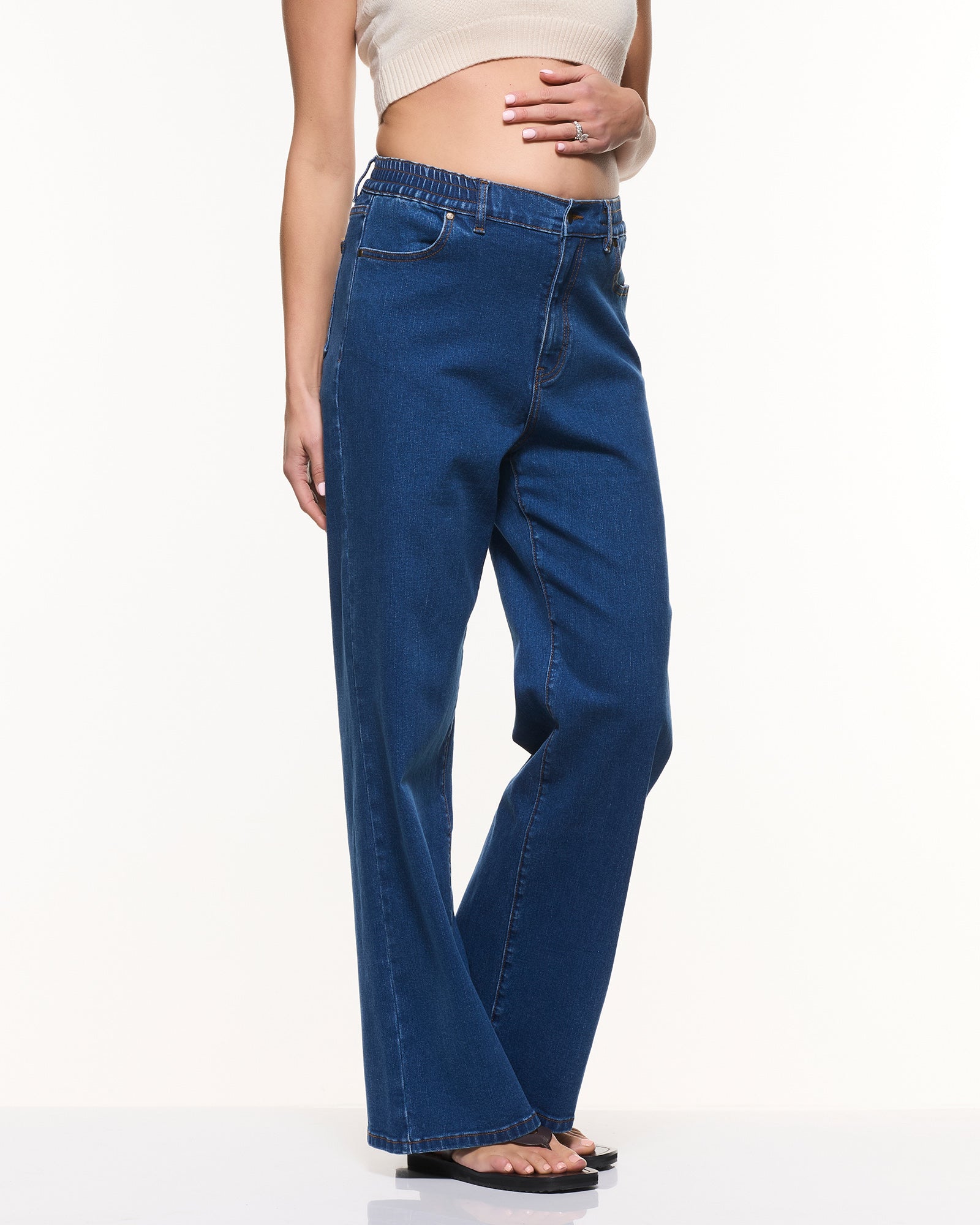 Relaxed Wide Leg Jeans Soon Maternity