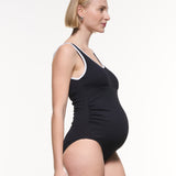 Scooped Neck One Piece Swimsuit