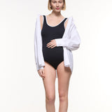 Scooped Neck One Piece Swimsuit