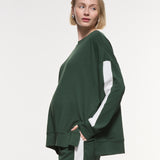 Side Split Stripe Cotton Top