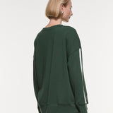Side Split Stripe Cotton Top