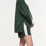 Side Split Stripe Cotton Top