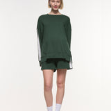 Side Split Stripe Cotton Top