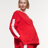 Side Split Stripe Cotton Top