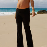 Straight Flare Overbelly Leggings