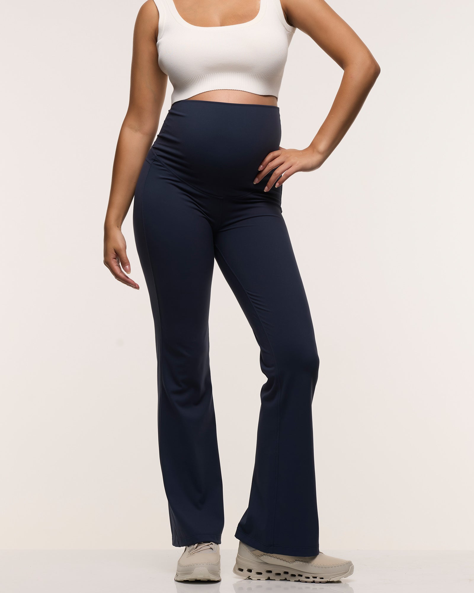 Straight Flare Overbelly Leggings