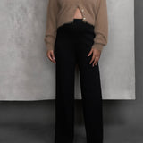 The Knit Straight Pants - Black