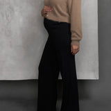 The Knit Straight Pants - Black