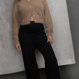 The Knit Straight Pants - Black