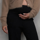 The Knit Straight Pants - Black