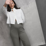 The Knit Straight Pants - Grey