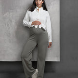 The Knit Straight Pants - Grey