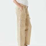 Wide Cargo Pants - Beige