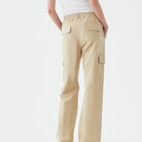 Wide Cargo Pants - Beige
