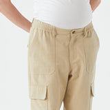 Wide Cargo Pants - Beige
