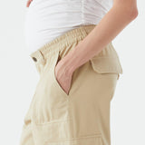 Wide Cargo Pants - Beige