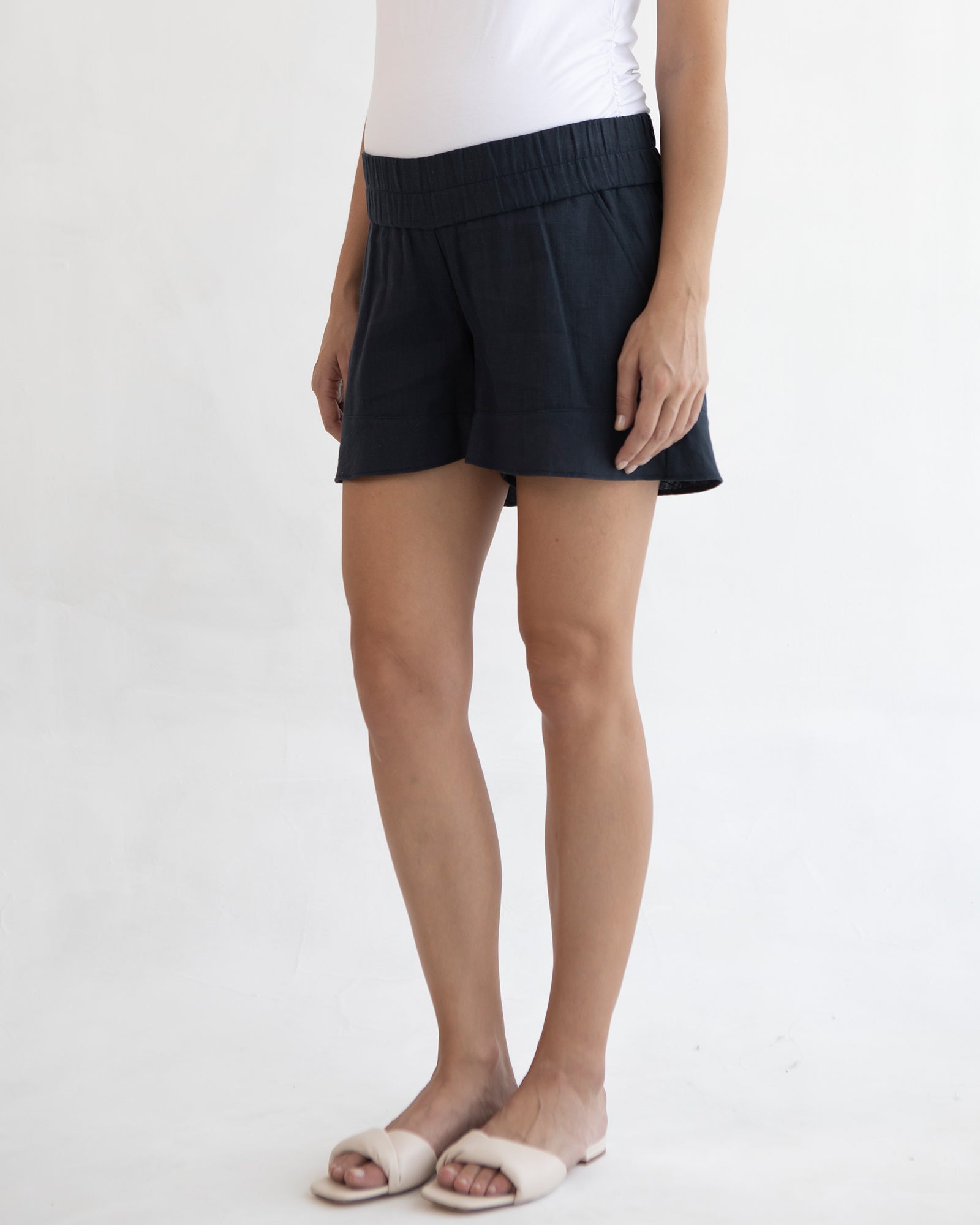 Wide Linen Shorts