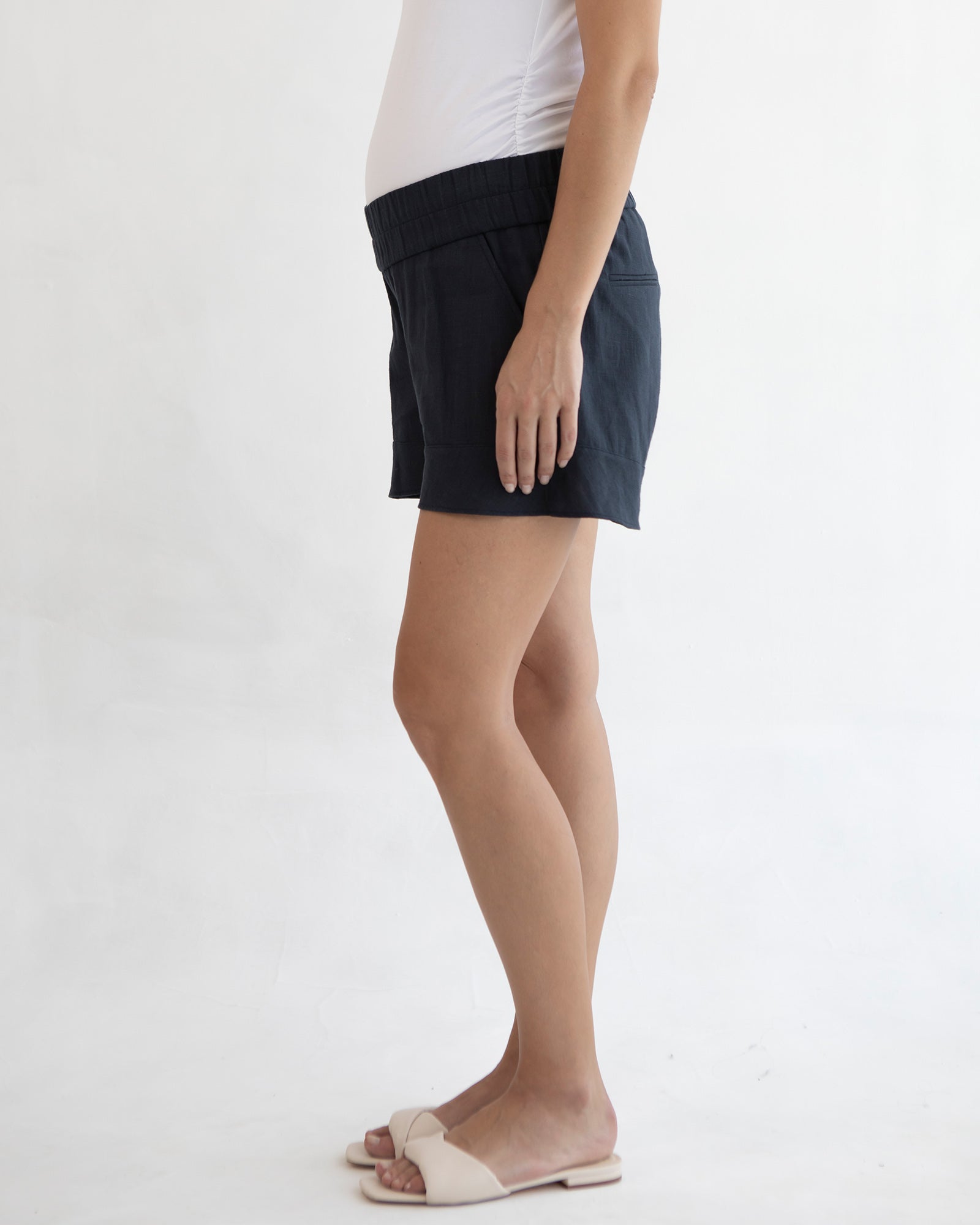 Wide Linen Shorts