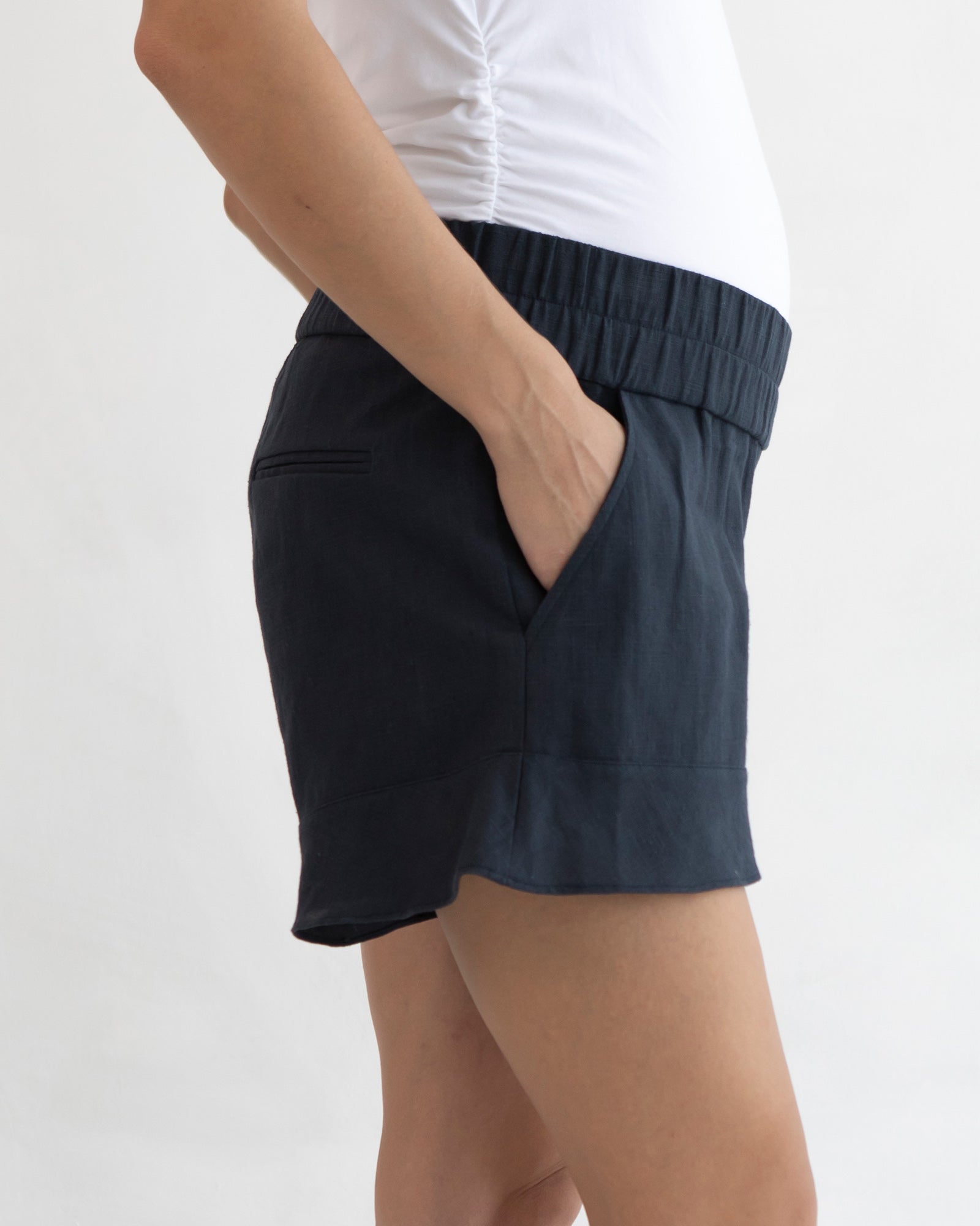 Wide Linen Shorts