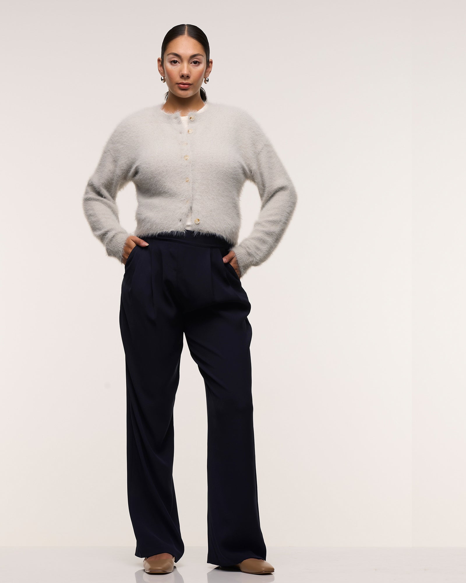 Wide Leg Pleated Pants