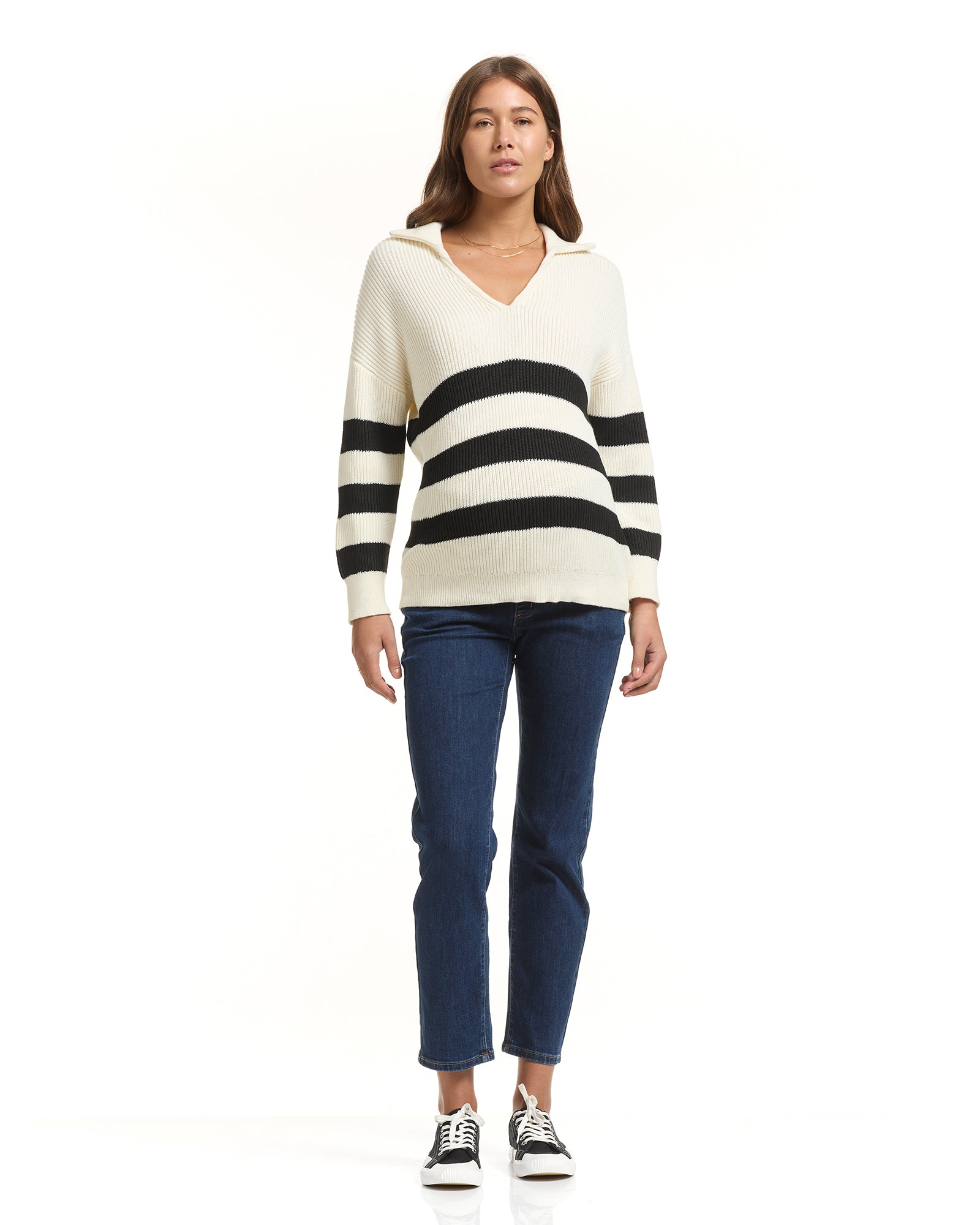 Overbelly Slim Straight Jeans