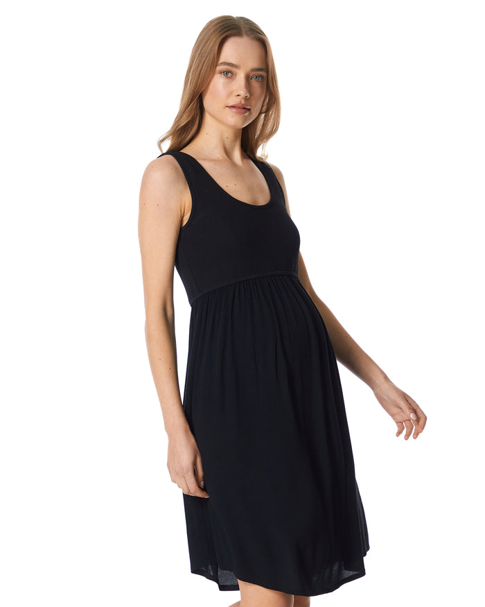 Summer Savings Clearance! Dezsed Maternity Clothes Women Summer Sexy  Sleeveless Round Neck Medium Long Pregnancy Dress With Suspender Solid  Color