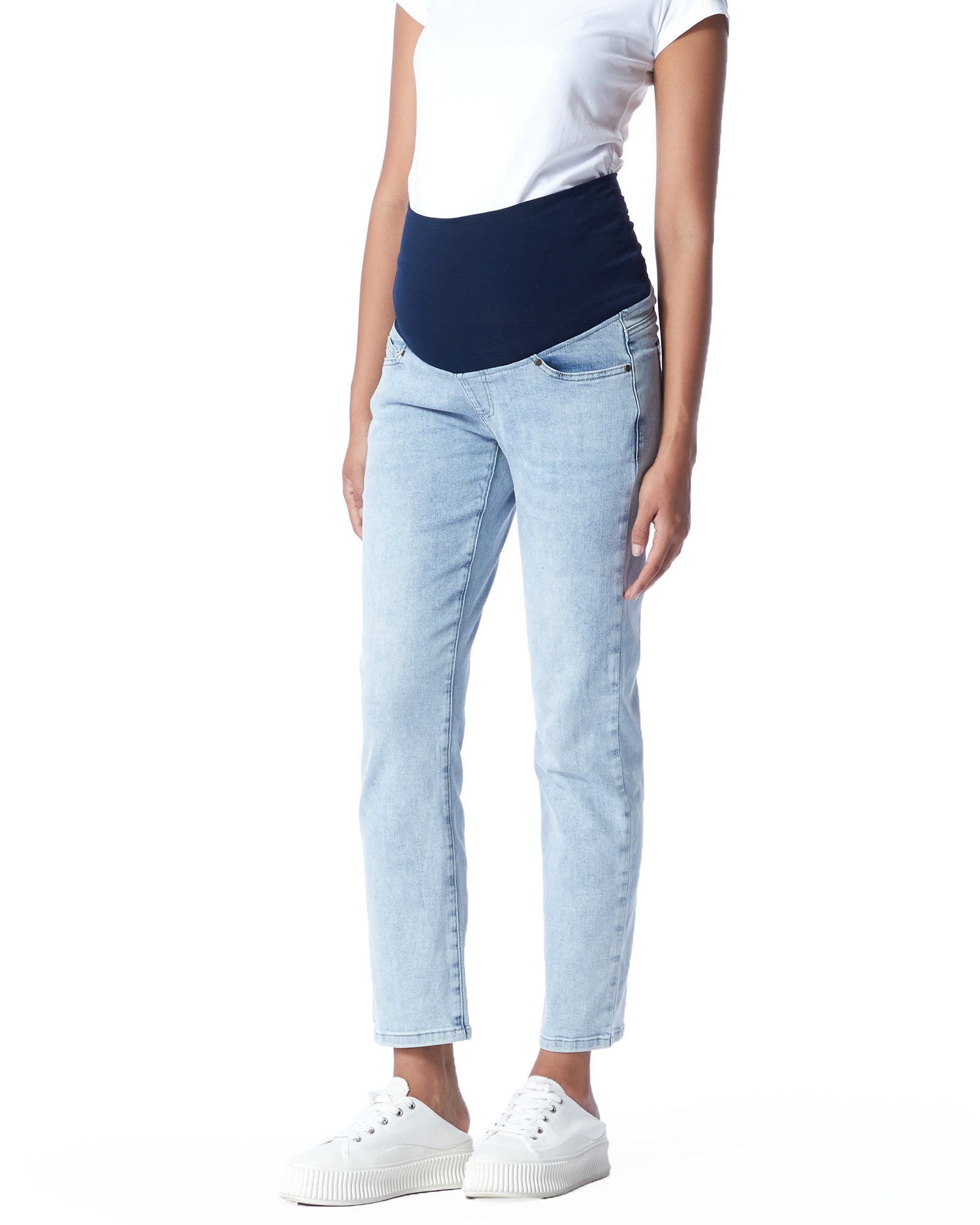 Overbelly Slim Straight Jeans