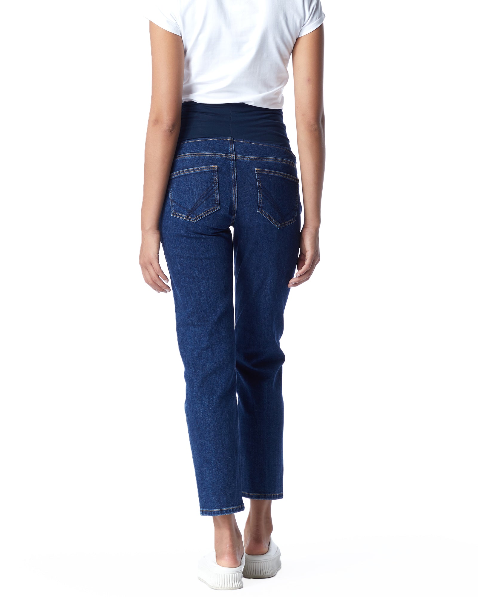 Overbelly Slim Straight Jeans