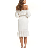 Reve Off Shoulder Midi Dress